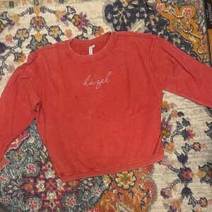 Red Corduroy  Women's Vibrant Red Sweatshirt from Hazel Boutique